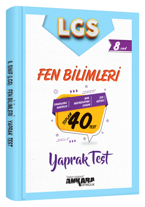 Ankara Yayıncılık 8. Sınıf LGS Fen Bilimleri 40 Yaprak Test