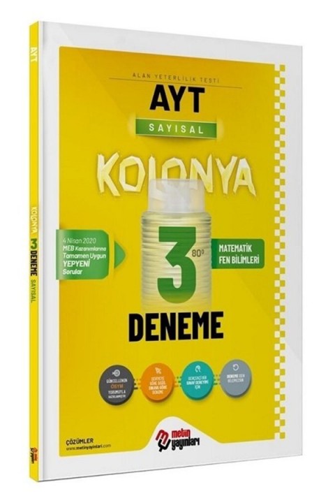 Metin Yayınları AYT Sayısal Kolonya 3 Deneme