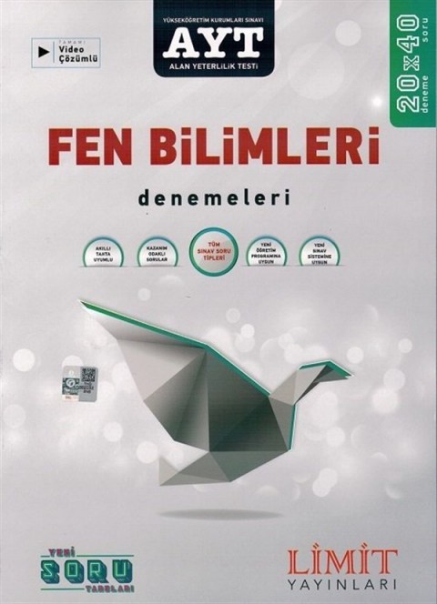 Limit Yayınları AYT Fen Bilimleri 20 x 40 Denemeleri