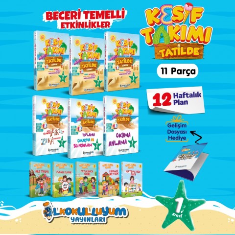 ilkokulluyum Yayınları 1.Sınıf Keşif Takımı Tatilde Eğitim Seti