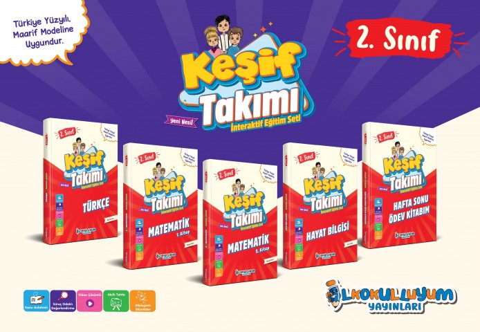 ilkokulluyum Yayınları 2 .Sınıf Keşif Takımı İnteraktif Eğitim Seti