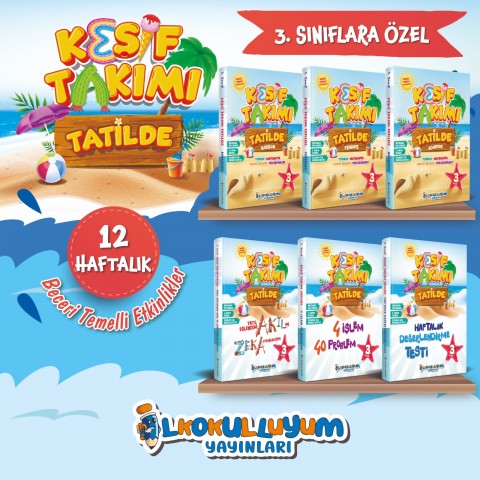 ilkokulluyum Yayınları 3.Sınıf Keşif Takımı Tatilde Eğitim Seti
